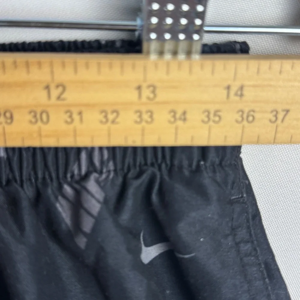 Nike Mens XL Black Just Do It Logo Print Swim Trunks Mesh Lined Shorts RN37763